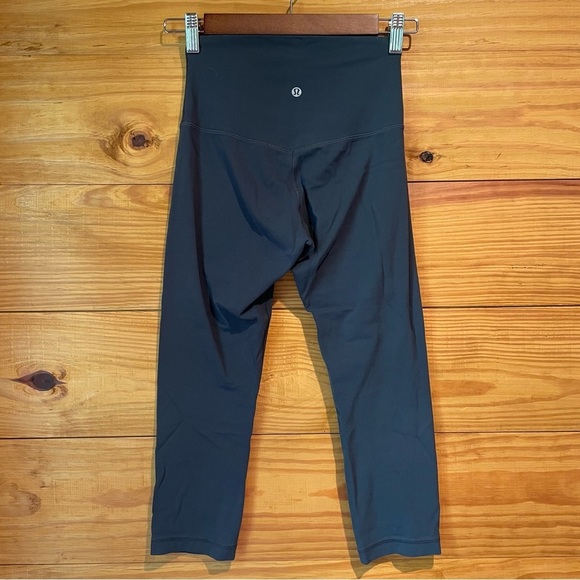 Lululemon Align Crop 19" Activewear Leggings Blue Tied 4 W6HGRS - Picture 3 of 9